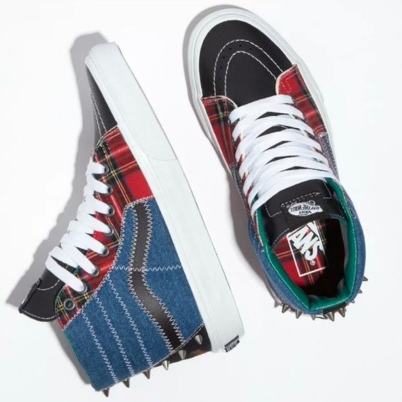Vans Other - Vans SK8-Hi Tartan Daze sneakers in blue/red Size Men's 9.5 Women 11 NEW